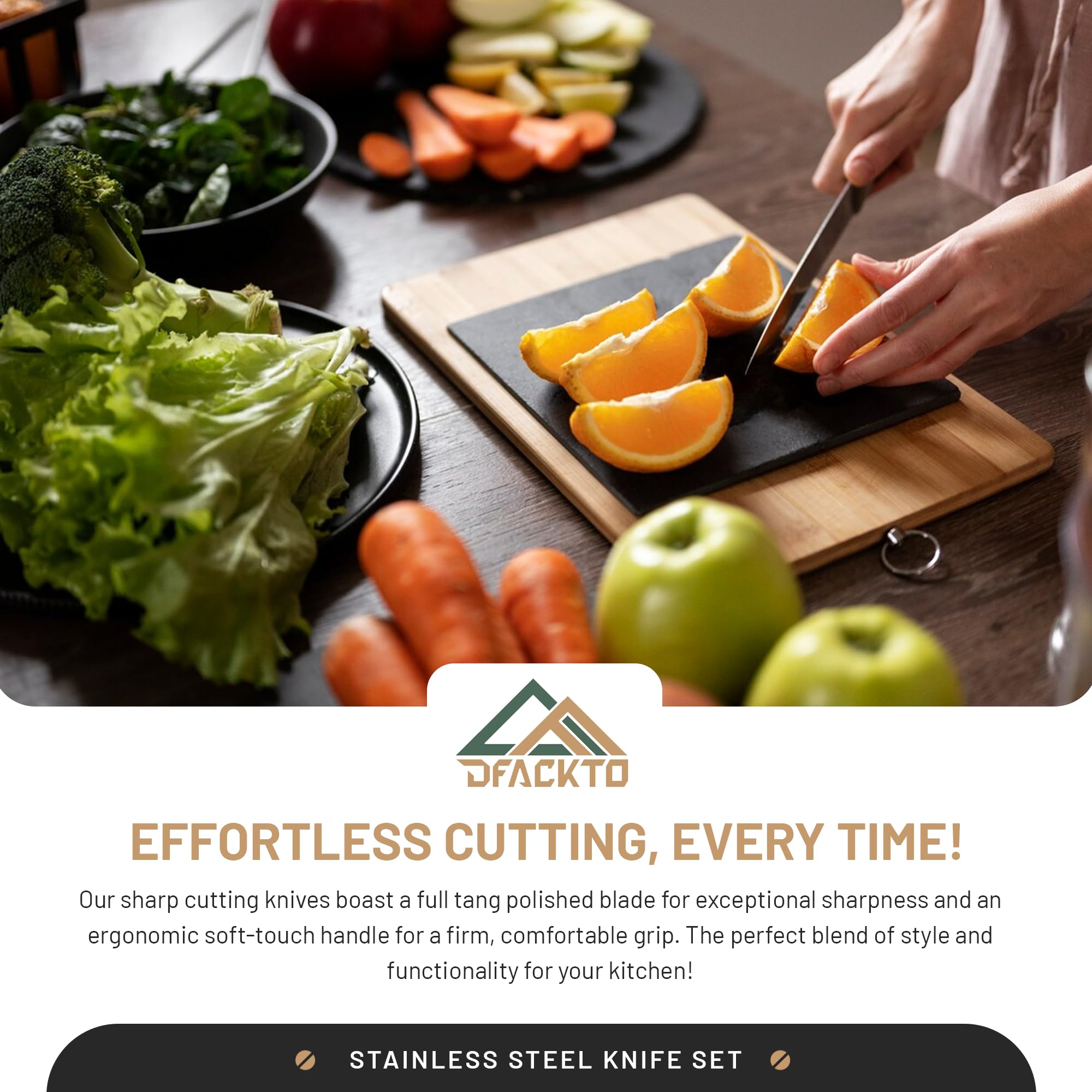 7-Piece Kitchen Knife Set with Vegetable Peeler without Block