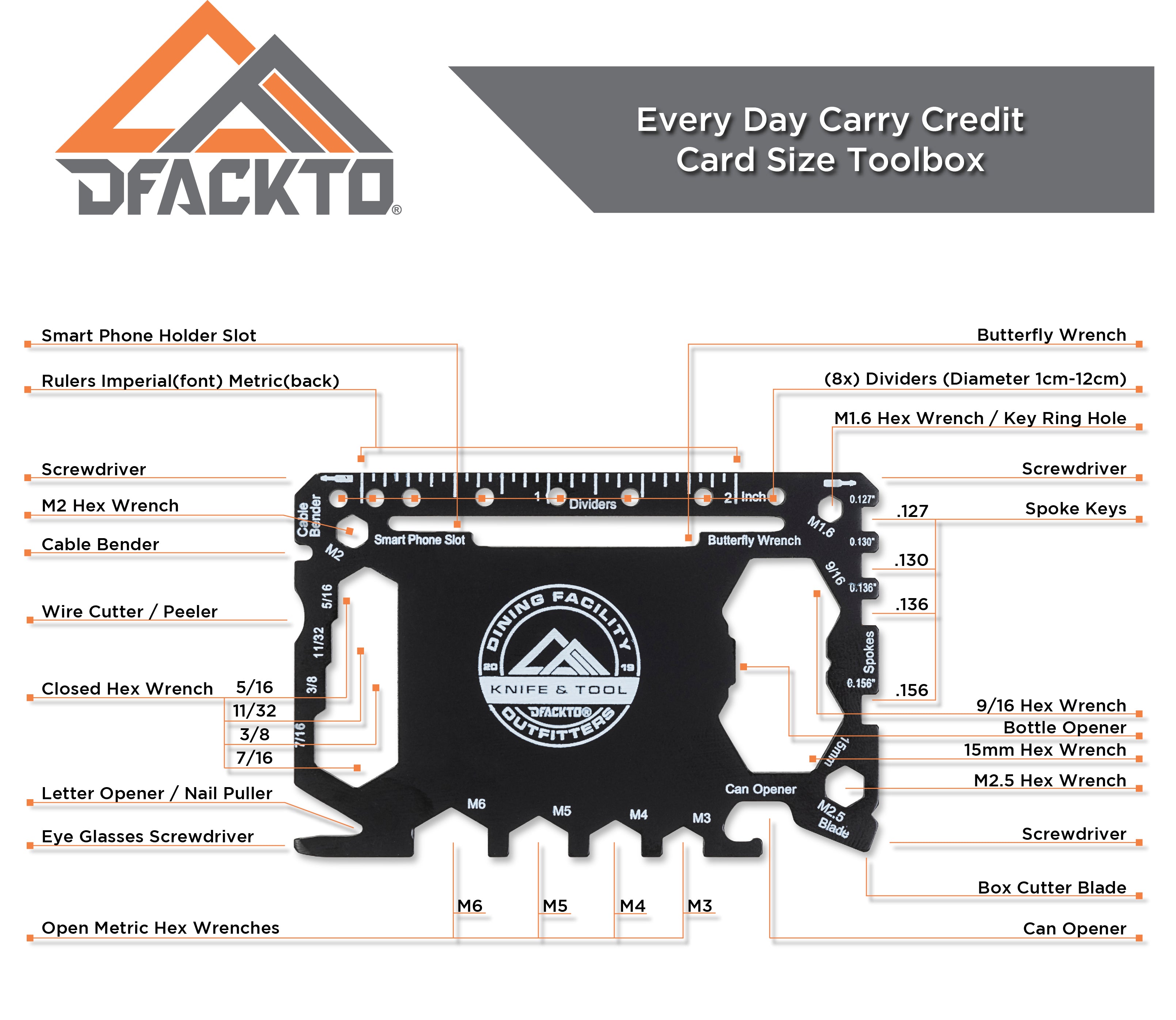 DFACKTO 43-in-1 Multitool