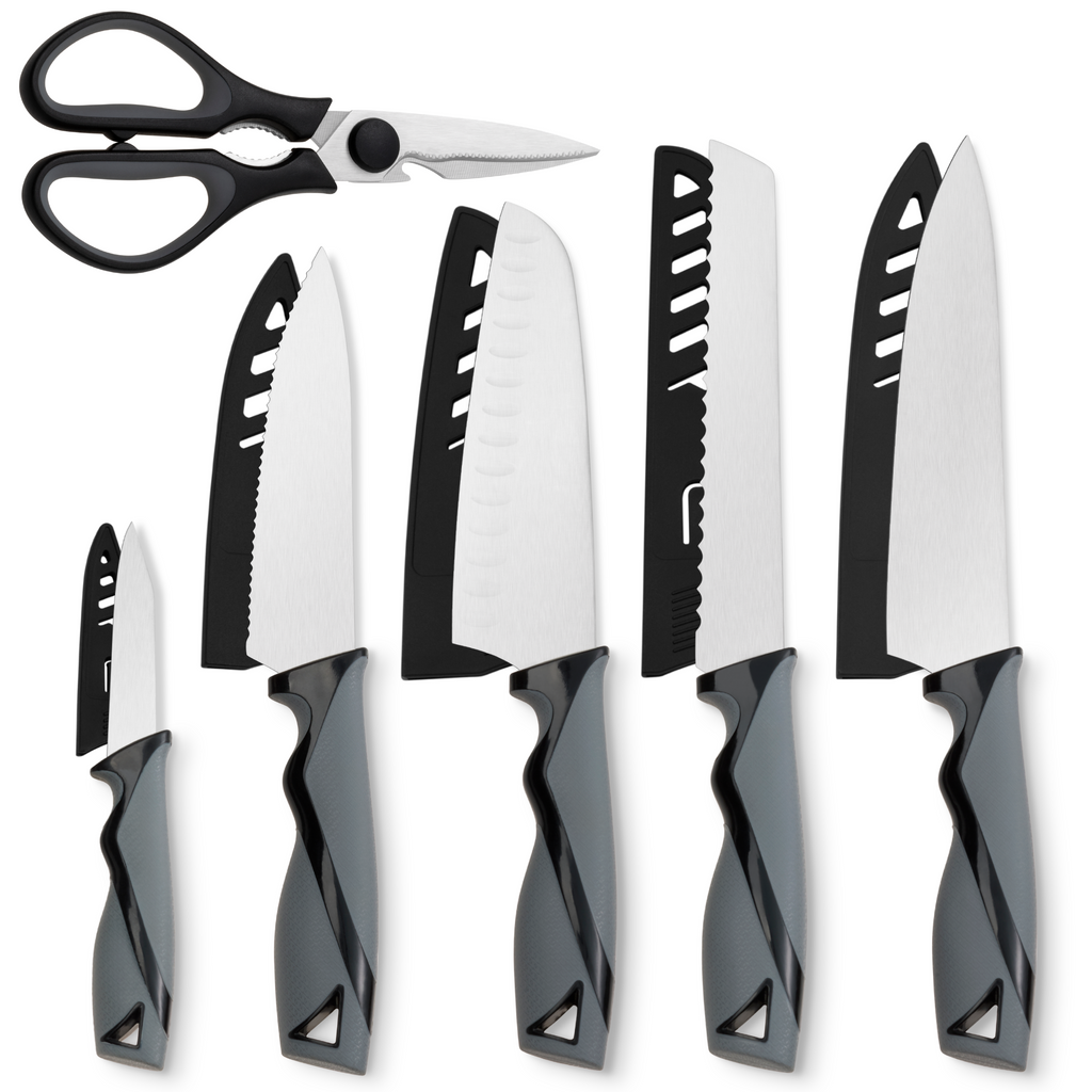 6-Piece Kitchen Knife Set with Scissors