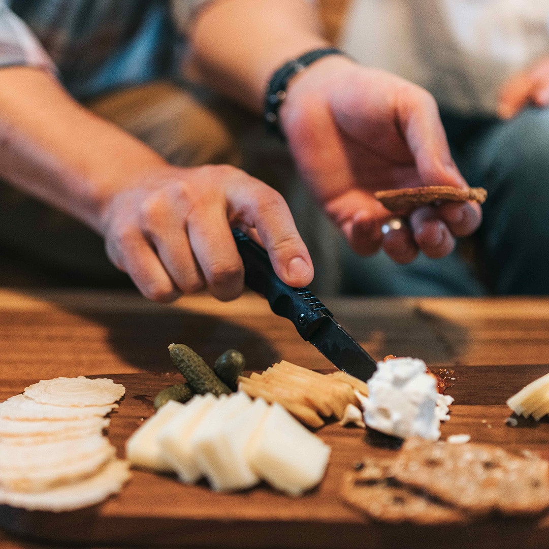 DFACKTO 35 Paring Knife with cheese and crackers