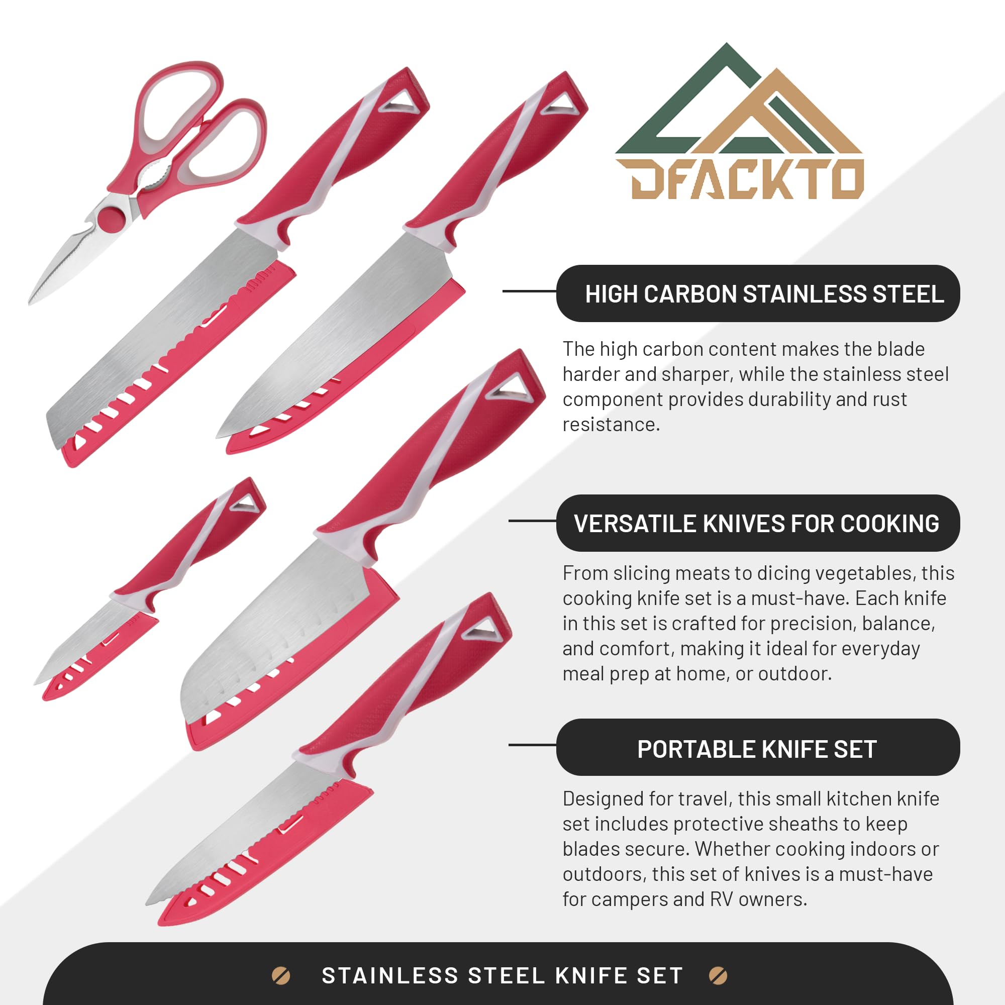 6-Piece Kitchen Knife Set with Scissors without Block