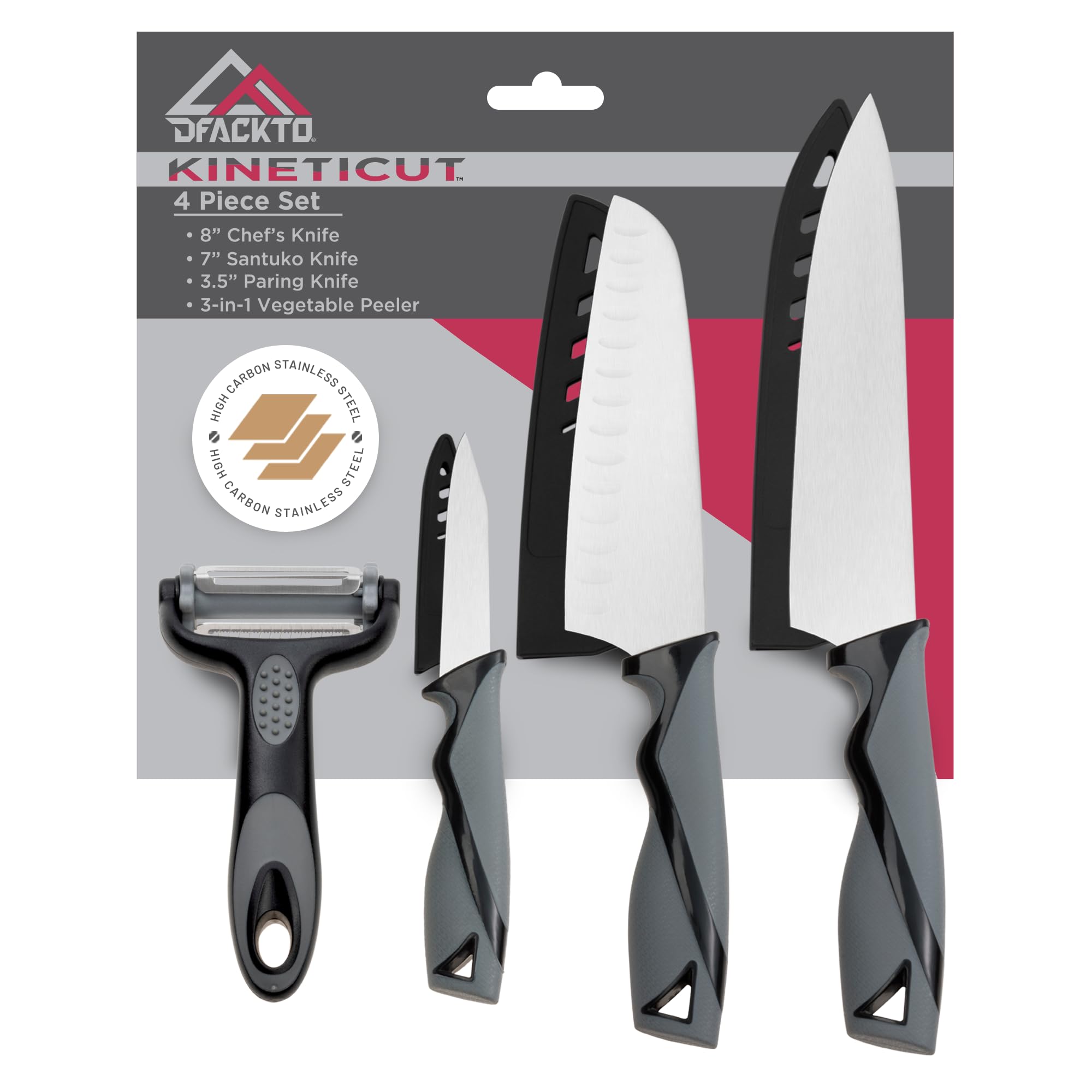 7-Piece Kitchen Knife Set with Vegetable Peeler without Block