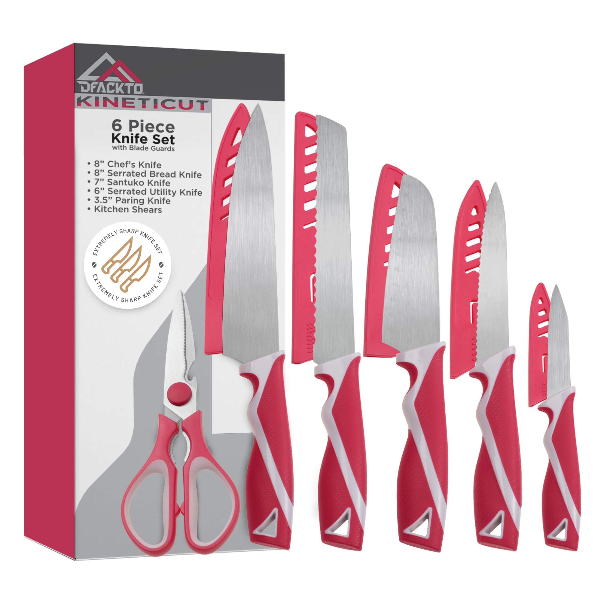 6-Piece Kitchen Knife Set with Scissors without Block