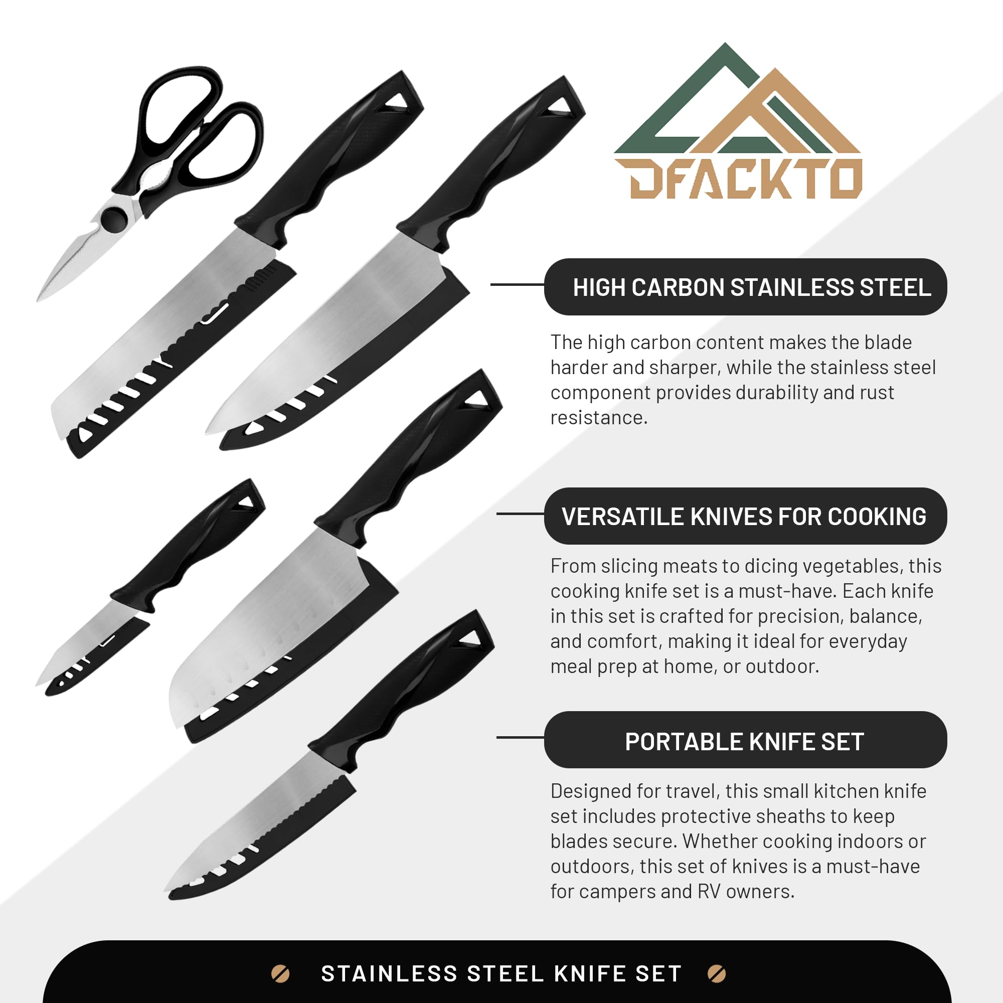 6-Piece Kitchen Knife Set with Scissors without Block