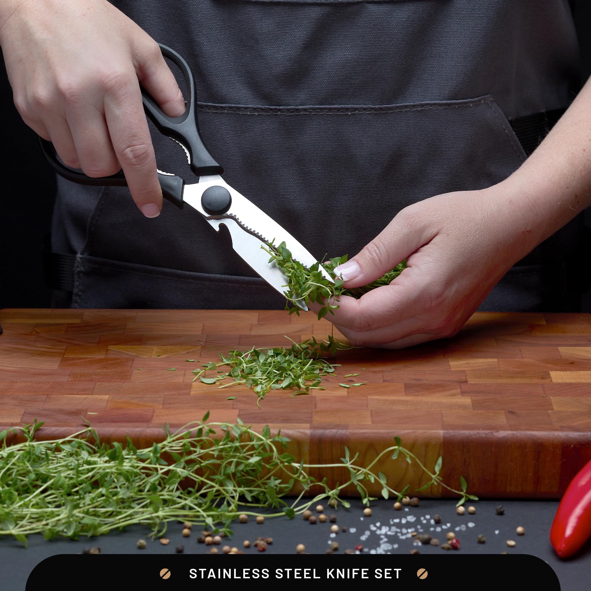 6-Piece Kitchen Knife Set with Scissors without Block