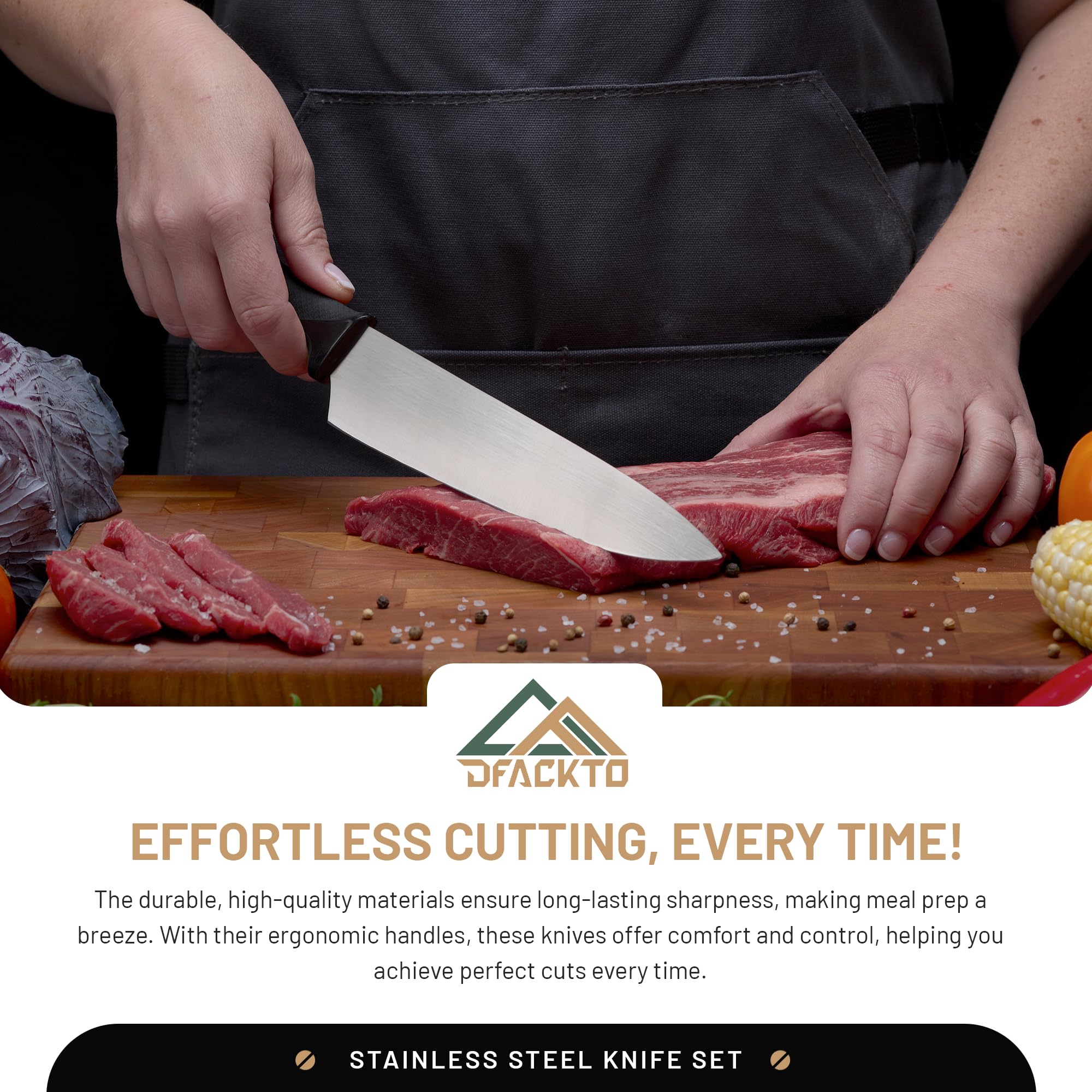 6-Piece Kitchen Knife Set with Scissors without Block