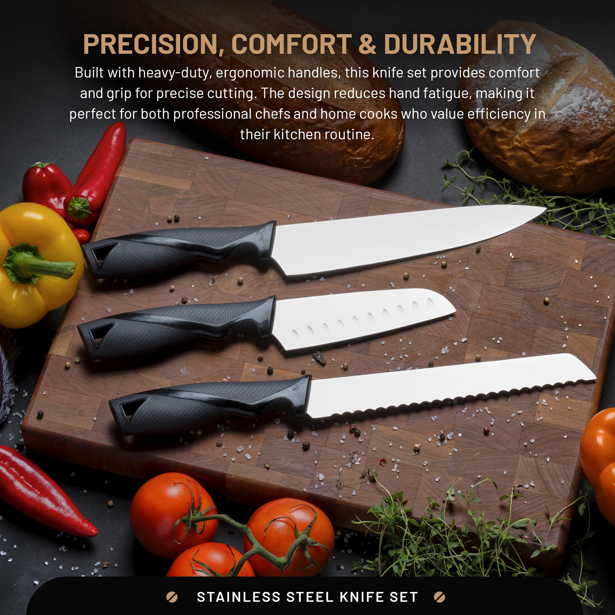 6-Piece Kitchen Knife Set with Scissors without Block