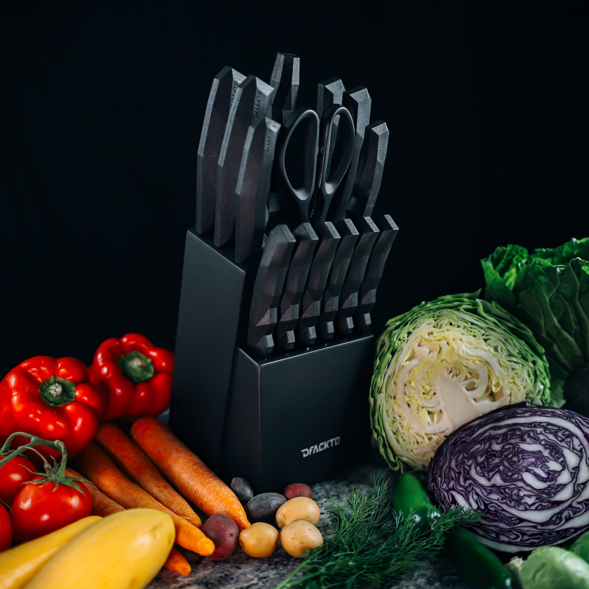 Boulder Series™ 15 Piece Cutlery Set // Black